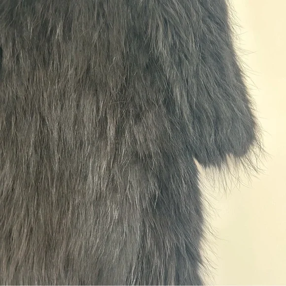 Milly Stretch Fur Faux Fur Mid Length Coat - Picture 4 of 6